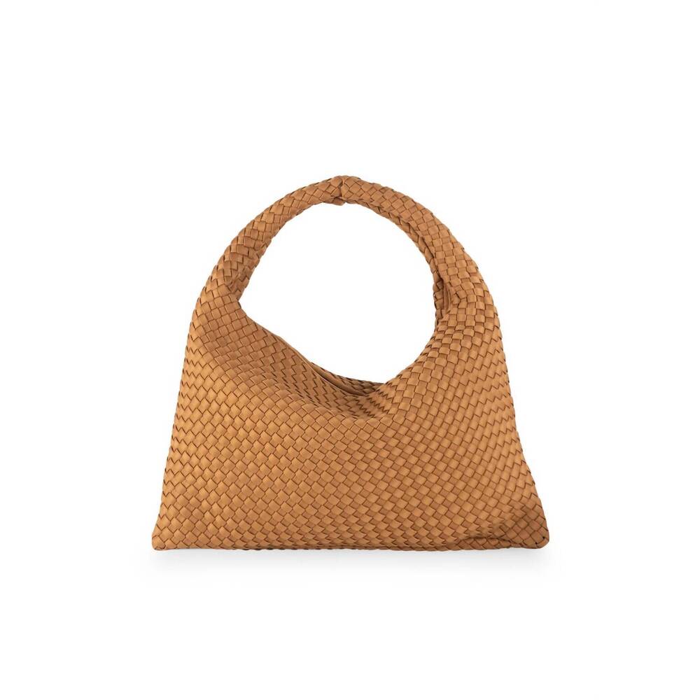 NEW HAUTE SHORE jones woven handbag in camel